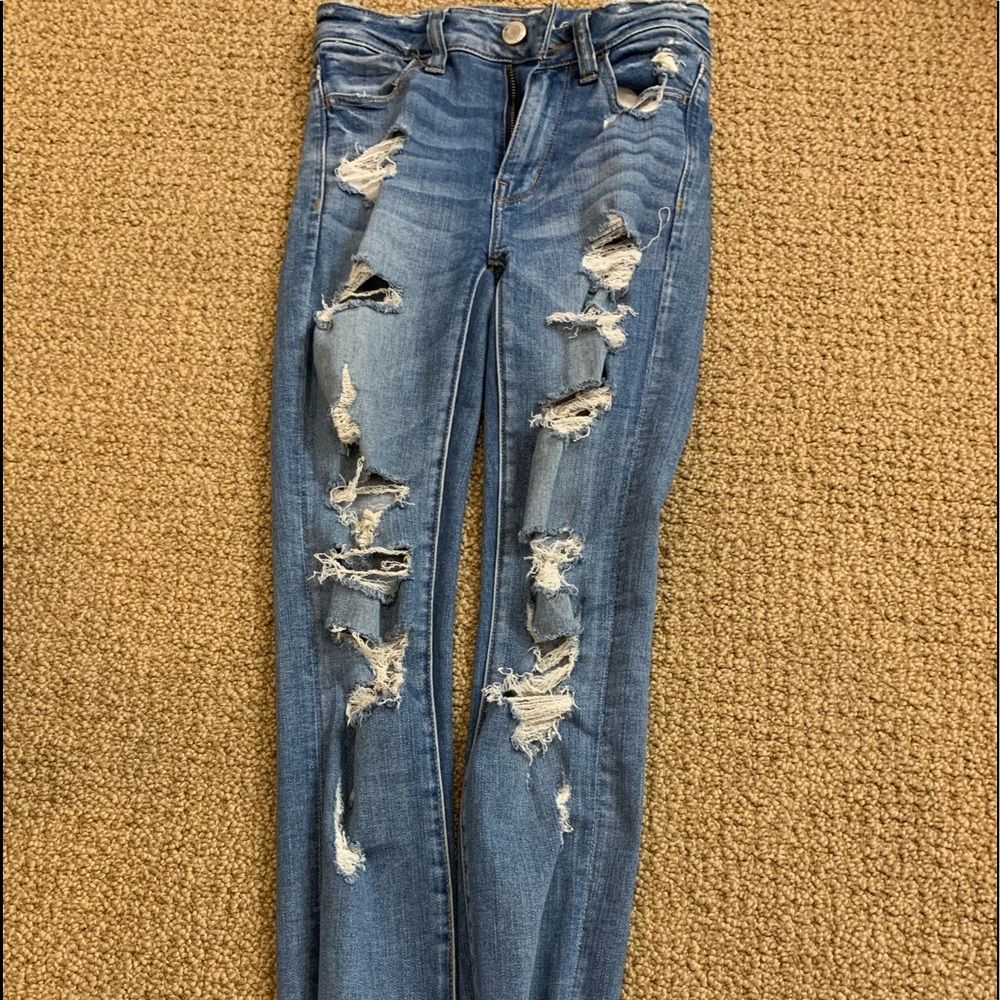 american eagle light wash jegging